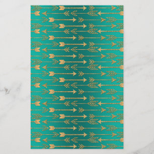 Trendy foz-dourado-cintilante flecha tribal