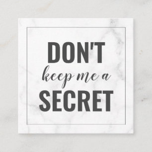 Trendy Girly Marble - Cartão de Referência Comer