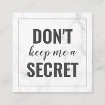 Trendy Girly Marble - Cartão de Referência Comerci