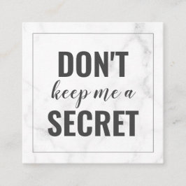 Trendy Girly Marble - Cartão de Referência Comerci