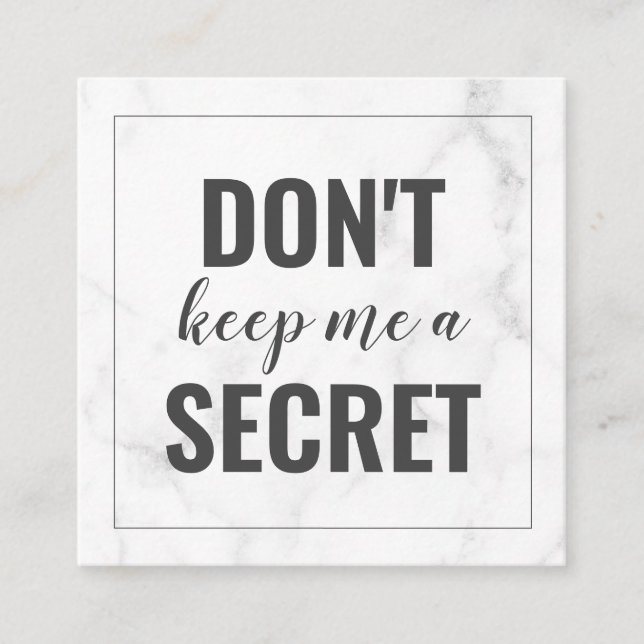 Trendy Girly Marble - Cartão de Referência Comerci (Frente)