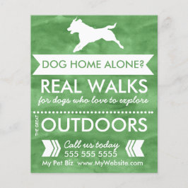 Trendy Green Dog Silhouket Cachorro Walker Flyer