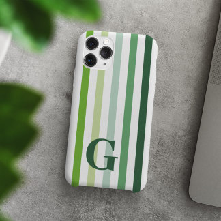 Trendy Green Stripes com Monograma