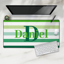 Trendy Green Stripes Monograma