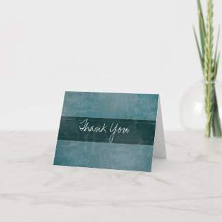 Trendy Grunge Marble Teal Cartões de agradecimento
