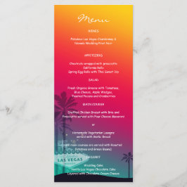 Trendy Las Vegas Recepção de casamento Jantar Menu