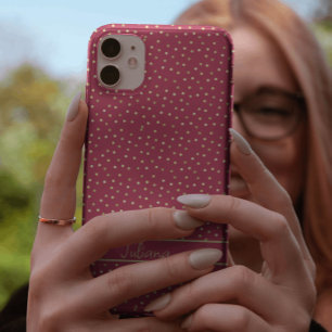 Trendy Magenta e Dourados Pontos de Confetti Perso