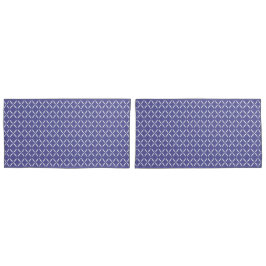 Trendy Modern Chic Blue Purple e White Flowers