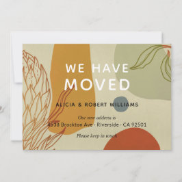 Trendy Modern Line Botanical Nós mudamos de novo p