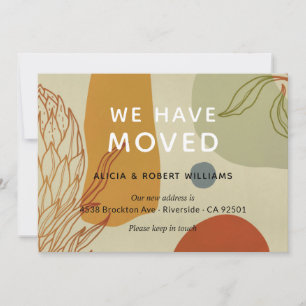 Trendy Modern Line Botanical Nós mudamos de novo p