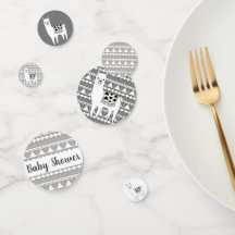 Trendy Modern Sketchy Chá de fraldas Aztec Llama