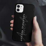 Trendy Monograma Moderno Personalizado com Nome<br><div class="desc">Aumente a sua proteção iPhone com a nossa capas de iphone Elegante Modern Personalizada com o Nome Monograma Case-Mate. Esse gabinete meticulosamente projetado combina a estética moderna sem problemas com um toque personalizado, fazer-o de um na moda e proteção adicional ao seu dispositivo móvel. Com seu nome e um monograma,...</div>