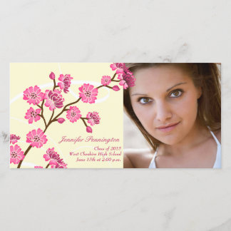 Trendy na moda cherry blossom cartões de fotos