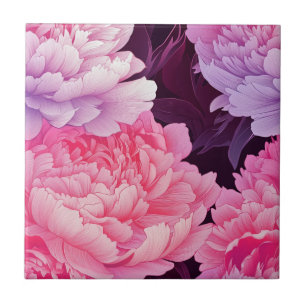 Trendy Peonies Cerâmicos Azulejos Para Interiores 
