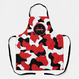 Trendy Red Black Cow Impressão Personalizado