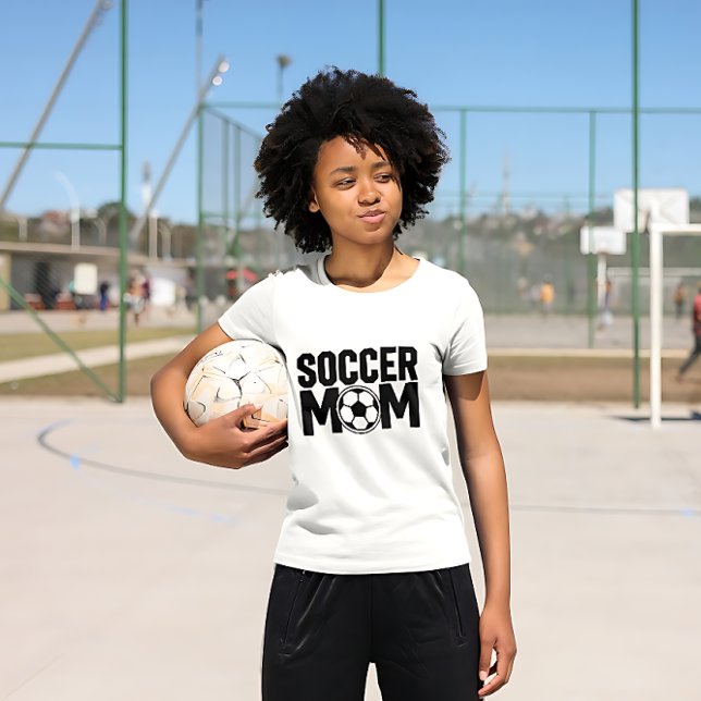 Trendy Soccer mãe personalizada T-Shirt (Criador carregado)