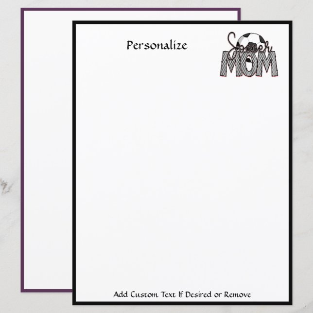 Trendy Sports Soccer Mãe Personalizada (Frente/Verso)