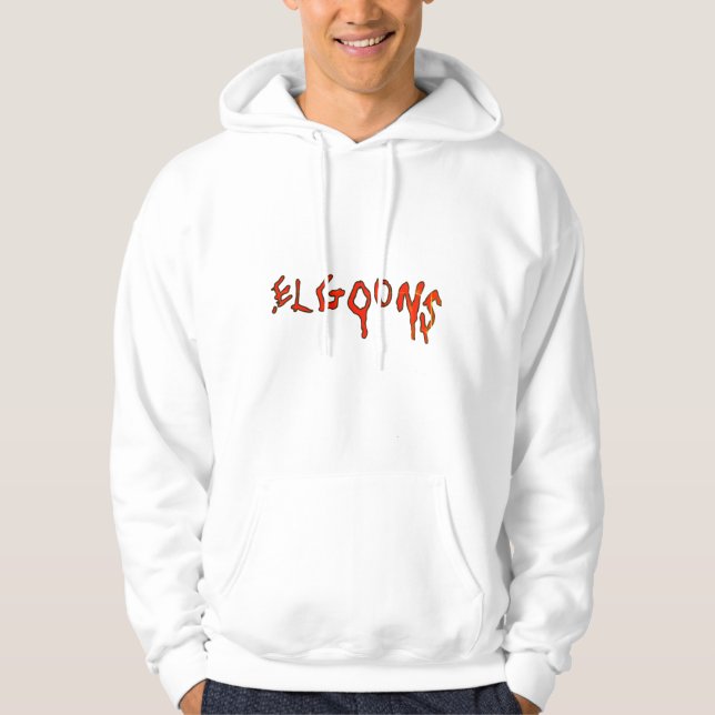 Trendy Streetwear style white pullover Hoodie (Frente)