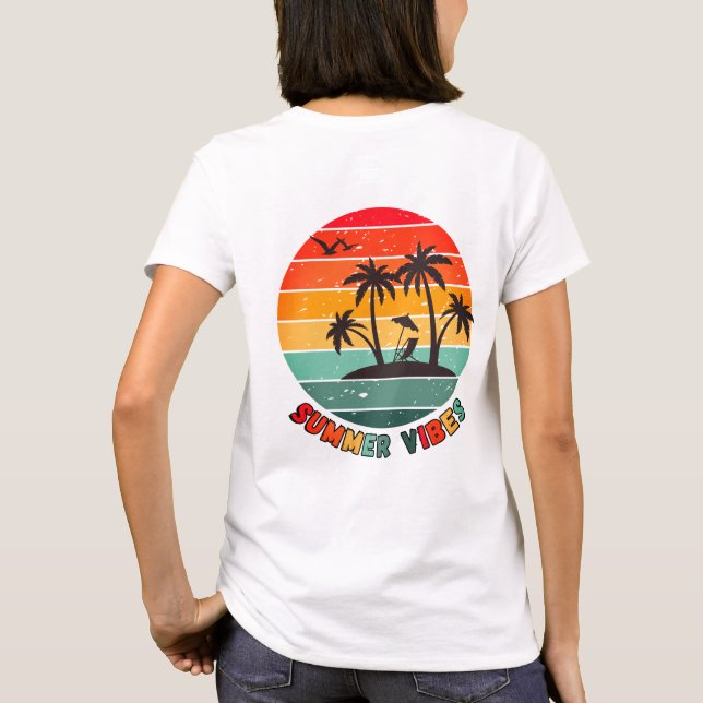 trendy "summer vibes" t-shirt (Verso)