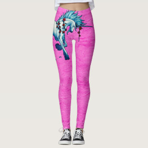 Trendy Unicorn Fantasy Sobre Leggings De Grunge Ro