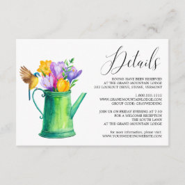 Trendy Watering pode Flores - Cartão de Detalhes d