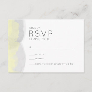Trendy yellow cinza d'água resposta rsvp de casame