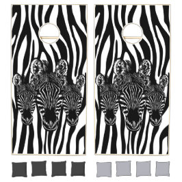 Trendy Zebra Herd na Impressão Zebra