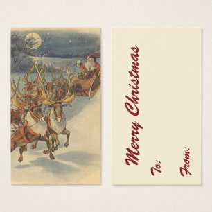 Trenó de Papai Noel do natal vintage com rena