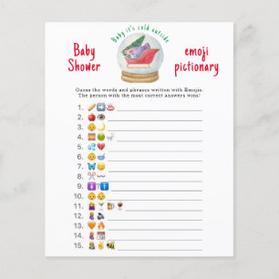 Trenó de Papai Noel - Jogo de imagem de emoji baby