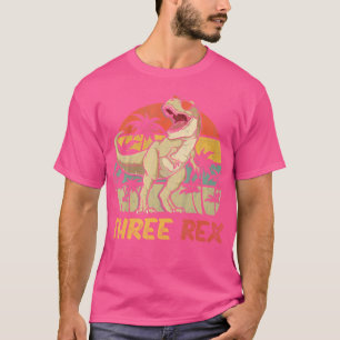 Três aniversário de 3 anos Rex Camisas Terceiro Di