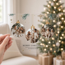 Três Bolas de Natal com Fotos Transparentes