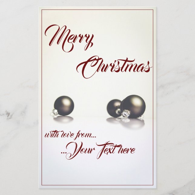 Três bolas de natal em frente ao fundo da luz (Frente)