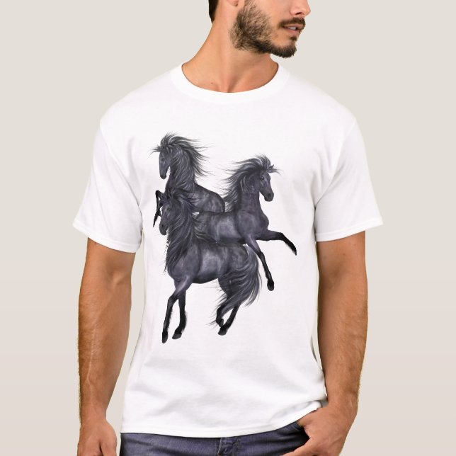 Três Camisas de Estalhões Pretos (Frente)
