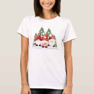 Três camisetas de Natal Gnomo
