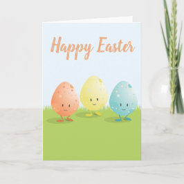 Três cartão dos ovos da páscoa |