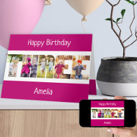 Três Cartas Fotográficas Cartão aniversário de 3 a