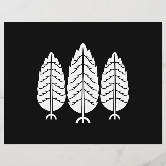 Três cedros japoneses (Frente)