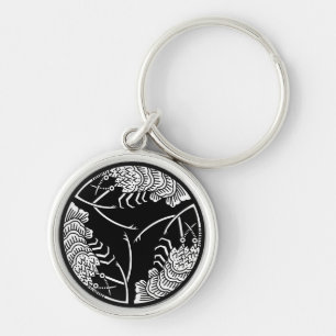 Três Chaveiros de lagosta espinhosa de cabeça a ca