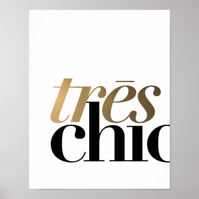 TRES CHIC 11x14'' | POSTER DE TIPOGRAFIA (Frente)