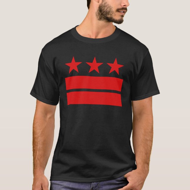 Três estrelas e dois bares de t-shirt preto (Frente)