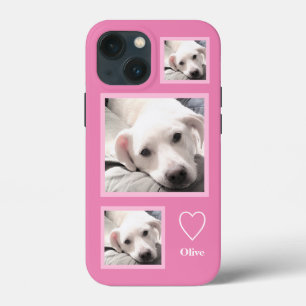 Três Fotos do Cachorro Branco Bonito Adicionar No