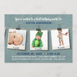 Três fotos no Twine - Convite de aniversário