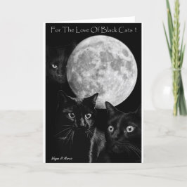 Três gatos pretos e o cartão da lua