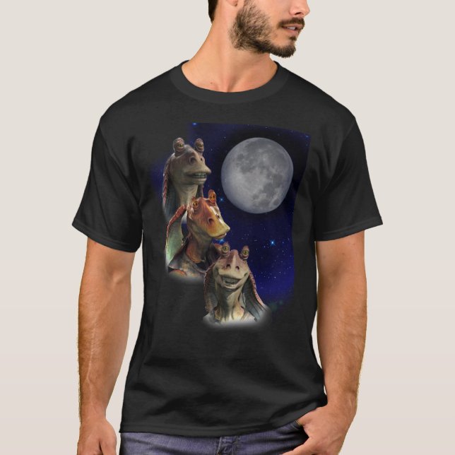 Três Jar Jar Moon Classic T-Shirt (Frente)