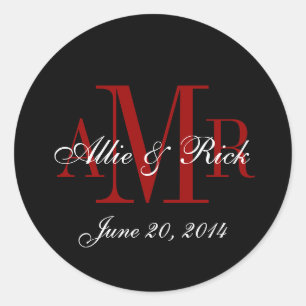 Três Letras Monogramas Nomes de Casamento Etiqueta