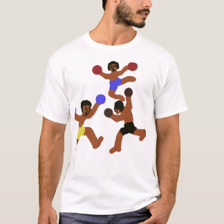Três Lutadores – Camiseta de Movimento Dinâmico