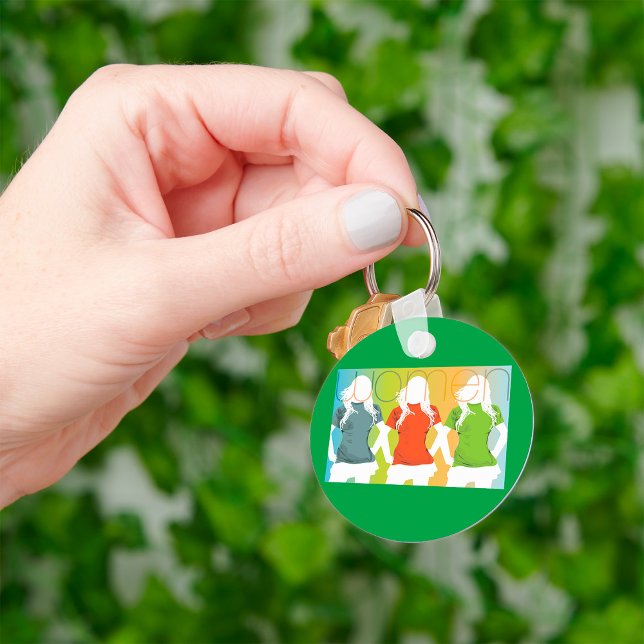 Três Mulheres Chaveiro Coloridas (Criador carregado)