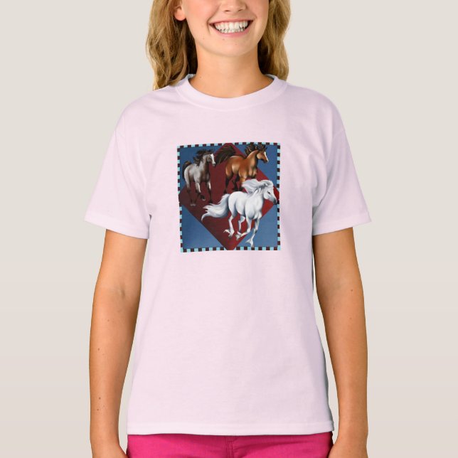 Três Mustangs T-Shirt (Frente)