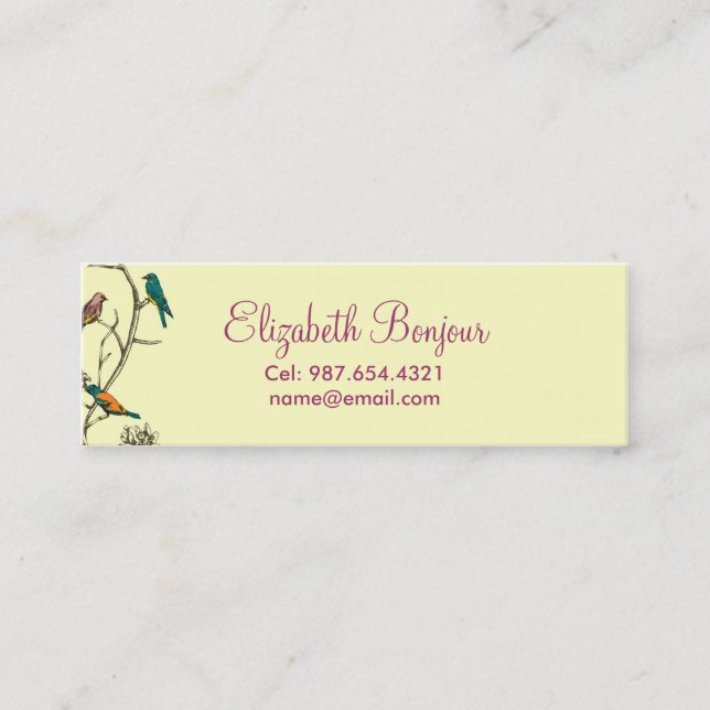 Três Pássaros Falando ~ Chamando Cartões (Frente)