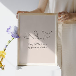 Três Pequenos Pássaros, Crianças, Impressão de Art